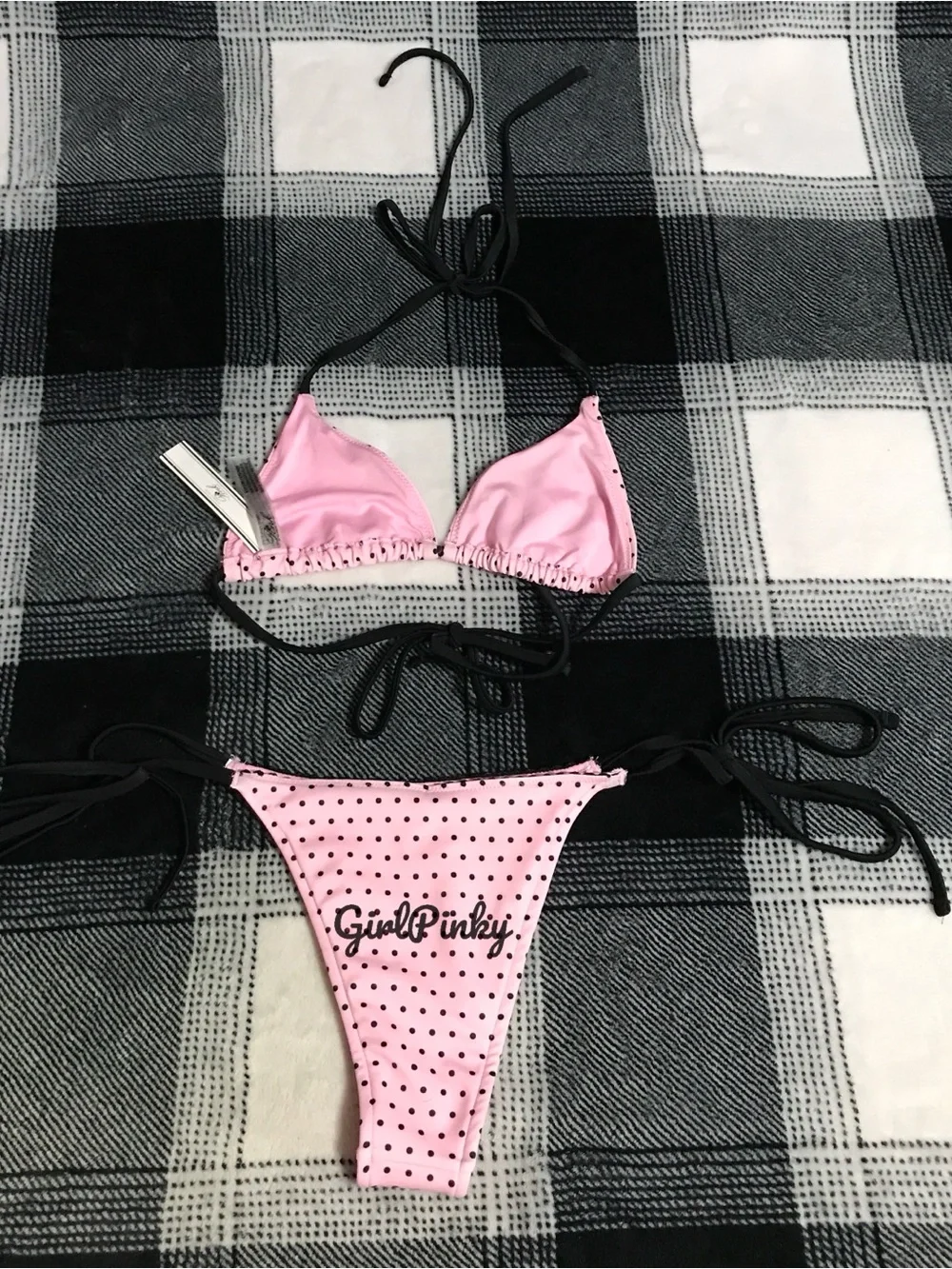 VS PINK FRANKIES CAPE MAY BIKINI TOP & ROSEMARY ITSY BOTTOM IN PINK DOT